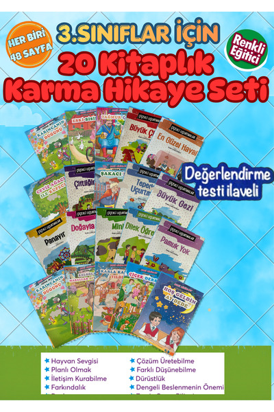 GÖNÜL YAYINCILIK 3.sınıf Okumayı Sevdiren En Güzel Karma Hikaye Seti