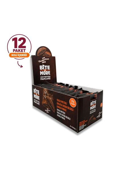 bite & more Proteinli Pankek Duble Çikolatalı (50g x12 Adet)