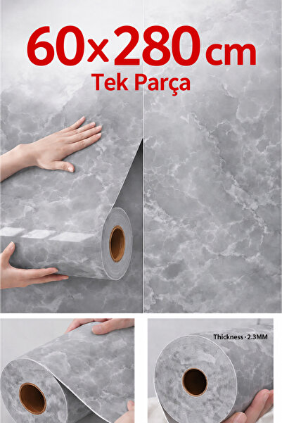 UKAB DEKOR 60x280 Cm Tek Parça Rulo Dekoratif Lükss Desen Kendinden Yapışkanl...
