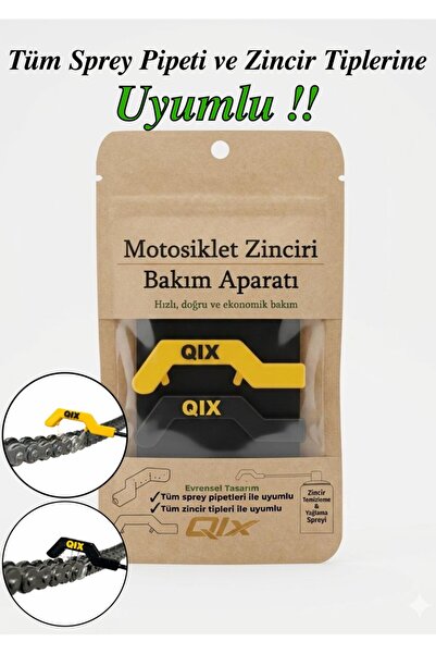 QIX Motosiklet Zinciri Temizleme ve Yağlama Aparatı "Siyah-Sarı"