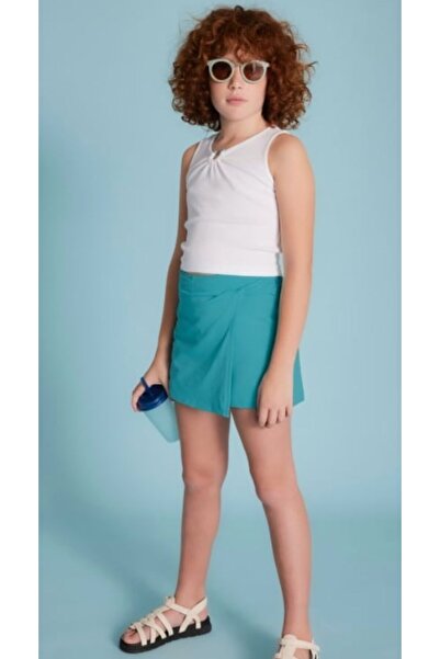 MAYORAL Girl's Shorts Skirt Set 10-16 Years Ecru - Green