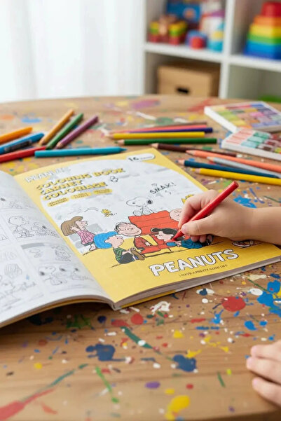 Miniso Snoopy Lisanslı Eğlenceli Boyama Defteri – 16 Yaprak Yaratıcı Aktivite