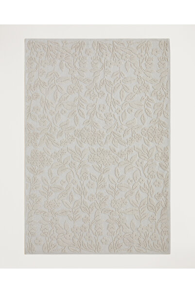 English Home Floweret Pamuklu Bukle Kilim 120x180 cm Krem