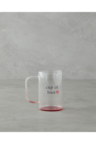 English Home Cup Of Love Cam Kupa 270 ml Kırmızı