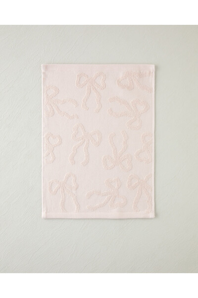 English Home Romance Ribbon Pamuk Jakarlı El Havlusu 30x40 cm Pudra