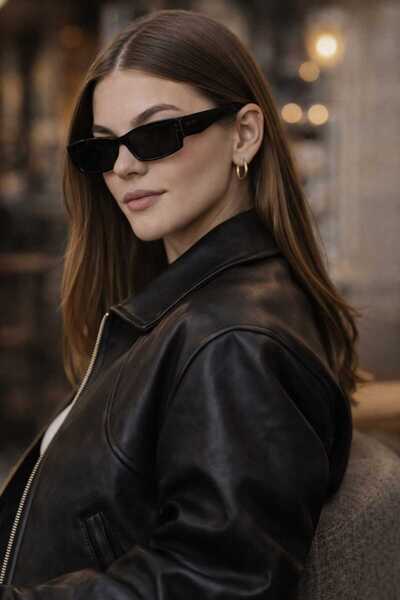 IJAN GiYiM KADIN OVERSIZE BOMBER DERİ CEKET