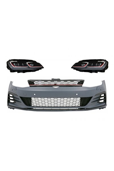 tuningset Bară de protecție față compatibilă cu VW Golf VII 7 2013-2017 cu fa...