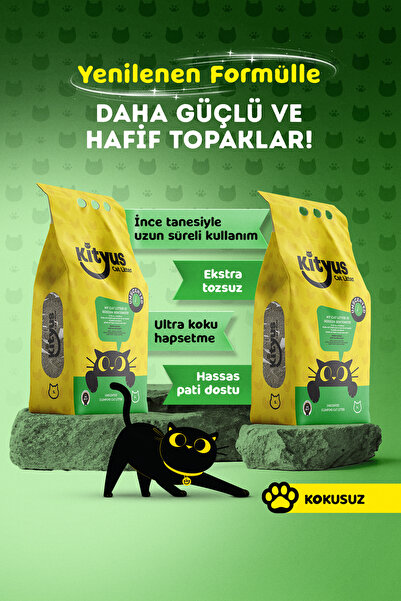 Kityus 2’li Avantaj Paketi Hassas Kediler için Tozsuz,Topaklanan, Kokusuz Ben...