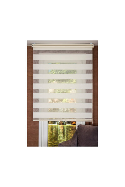 Koçtaş Plus Zebra Stor Mikropliseli Krem