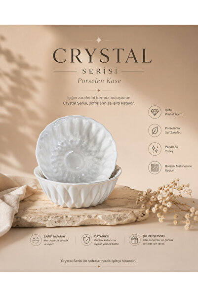Üretmen Ceramic studio Crystal Serisi El Yapımı Porselen Kase