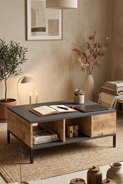 Yurupa Best 60x90cm Orta Sehpa Metal Ayaklı Çam BES2-AA
