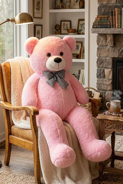 MİLJA Peluş Ayıcık Papyonlu 80 cm
