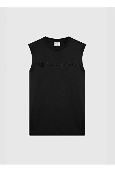 Champion 222173-KK001 SL Tee Siyah Erkek Atlet