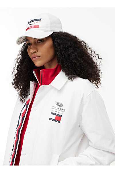 Tommy Hilfiger Beyaz Erkek Logo Baskılı Şapka AU0AU02091YCF