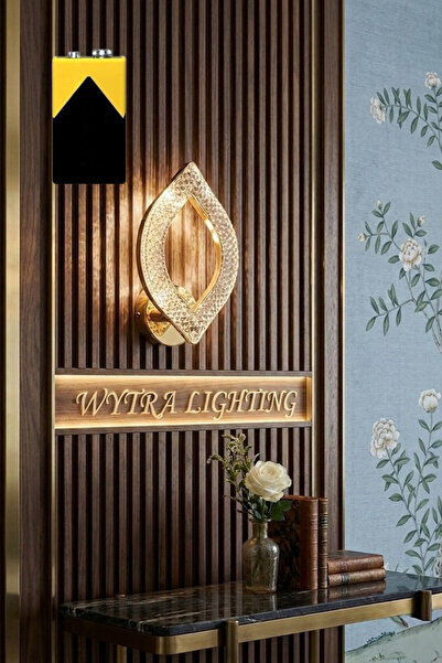 Wytra Lighting Yonca Model Gold Kristal Salon Mutfak Yatak Çocuk Odası Pilli ...