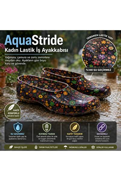 AquaStride Women's Rubber Work Shoes