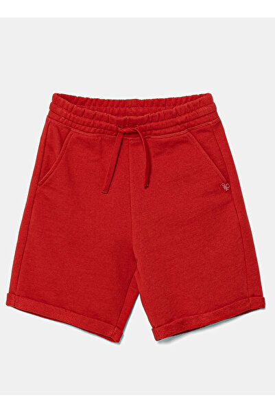 United Colors of Benetton Kırmızı Erkek Çocuk Regular Fit Baskılı Şort 3J68C901G