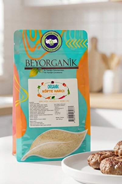 BEYORGANİK Organik Köfte Harcı (Sebzeli) 200gr (PESTİSİT VE AFLATOKSİN ANALİZLİ)