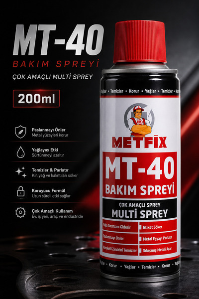 Multi Purpose MULTI Maintenance Spray 200ml Rust Remover Lubricant Spray MT-40