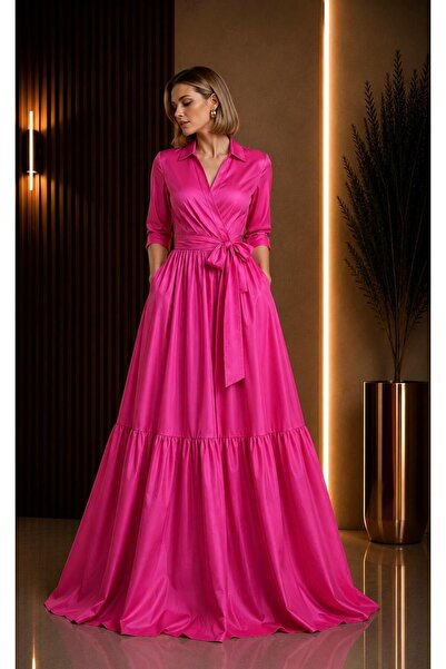 SERAVENZA COUTURE Maxi Length Skirt with Ruffles Double-Breasted Closure Clas...