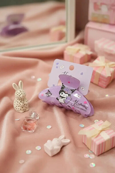 Miniso Sanrio Lisanslı Kıskaç Toka Kuromi Pembe 8 Cm