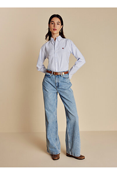 BROOKS BROTHERS Buz Mavisi Kadın Denim Pantolon BBSS26FDP001