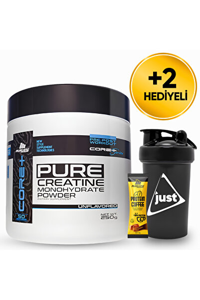 Mustang Nutrition مسحوق كرياتين مونوهيدرات نقي كور+، 250 جرام، 50 حصة + شيكر ...