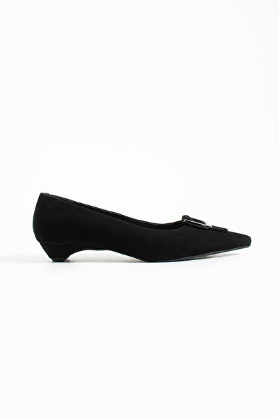 Siena Shoes Trixa Γυναικείες μπαλαρίνες με αγκράφα από γνήσιο δέρμα με τακούν...