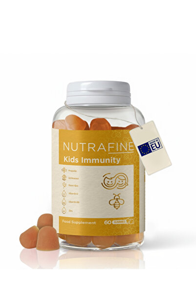 Nutrafine Kids Immunity Gummy, Çocuklar için Propolis, Ekinezya, Vitamin C+D+...