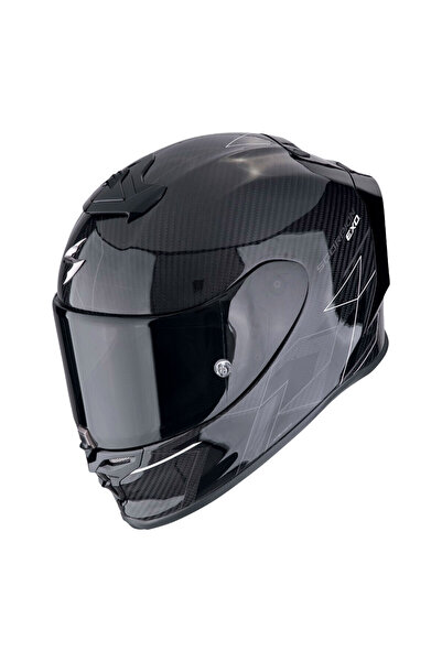 Scorpion EXO R1 Evo Carbon Cynergy Spor Motosiklet Kask Siyah Beyaz
