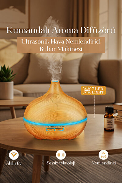 EN SİGA Uzaktan Kumandalı 550ml Aroma Difüzörü Ultrasonik Hava Nemlendirici B...