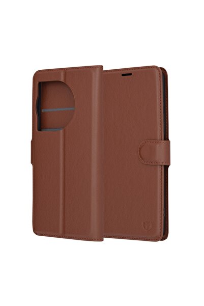Techsuit Husă pentru OnePlus 12R - Folio din piele - Maro