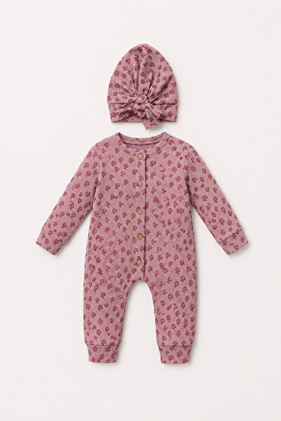 Pmini Baby Romper with Button Closure Hat