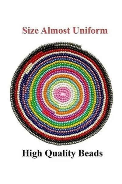 Arabest 3300-Piece Color Diy Beads Kit With Rope, 24-Grid Box, 4 mm Pony Seed Beads for Bracelets Necklaces