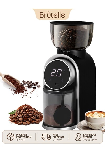 Brutelle Electric Coffee Grinder Burr Coffee Grinder Adjustable Burr Mill wit...
