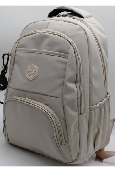 Bevitton Unisex Waterproof Fabric Beige Color Backpack and School Bag // 2400