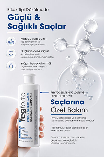 FegForte Feg Forte Dökülme ve Kepek Karşıtı Güçlendirici Şampuan - 400 mL