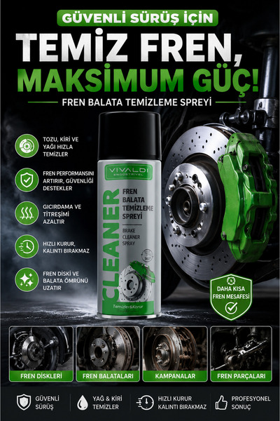 Vivaldi Endüstriyel Fren ve Balata Temizleme Sprey 500 ml