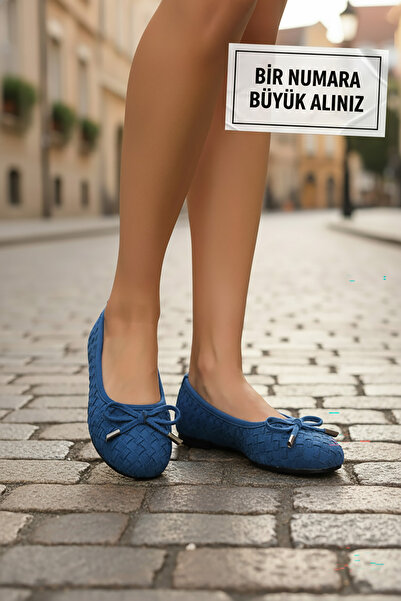 CEYDA SHOES Pletene udobne ženske ravne cipele od antilopa sa detaljima u vid...