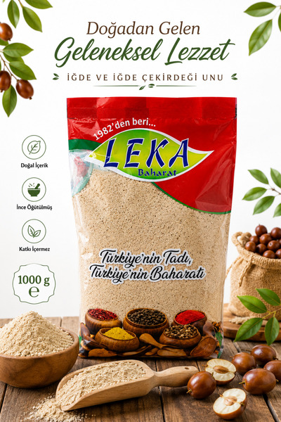 leka baharat İğde ve İğde Çekirdeği Unu Tozu 1000 g