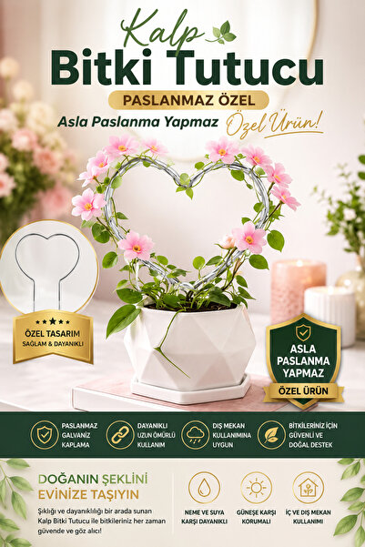 VENON 1 Adet METAL KALP ❤ 34 x 24 Bitki Kazık Gövde Destek Sabitleme Dikey Bü...