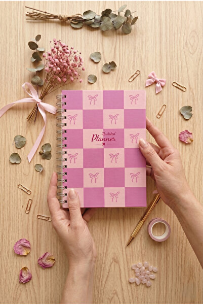 White Notebook A5 Spiralli Süresiz Renkli Planlayıcı Ajanda Motivasyon Sayfal...