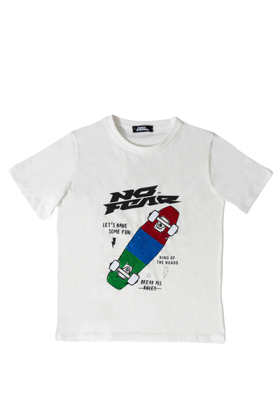 Benetton NFR-B500322 تي شيرت بدون خوف