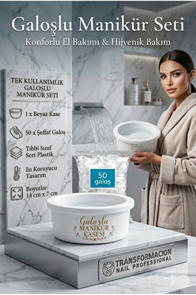 Transformacion وعاء مانيكير - 50 قطعة وعاء مانيكير مع غطاء - وعاء مانيكير لتن...