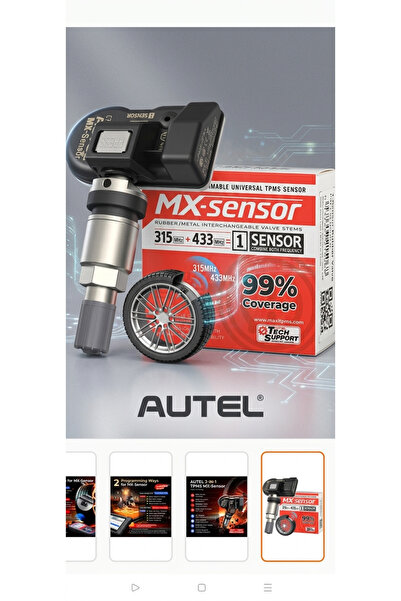 Autel مستشعر مستشعرات ضغط الاطارات الاصليMX بتردد 315 ميجاهرتز + 433 ميجاهرتز