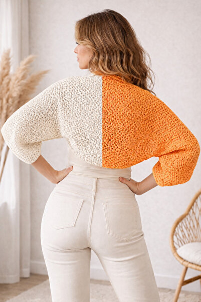 KRAFTELLA Terra Soft Bambu Kadın Bolero Serisi– Ev Tipi Makine Örgüsü- Kadın ...