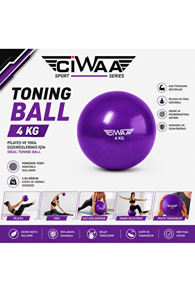 CIWAA Cwa-940 Pilates Ağırlık Topu Pilates Toning Ball Denge Ve Ağırlık Topu 4 Kg