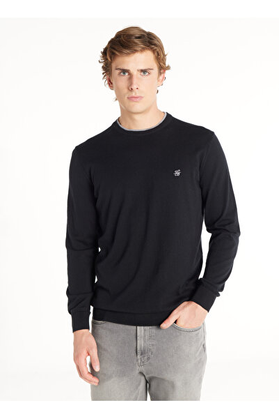 Ted Baker Siyah Erkek Bisiklet Yaka Standart Kazak TBMRKW1061