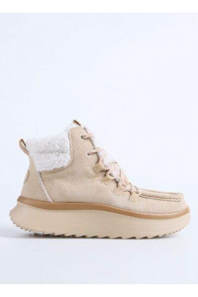 HEY DUDE Bej Kadın Bot Wendy Peak Apres Suede CozStit