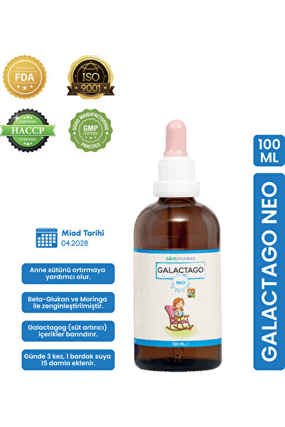 Galactago Neo 100 ml Bitkisel Damla (Emziren Anneler Için)